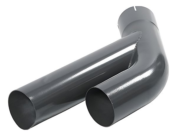 Adaptador Tubo Cano 2 Saidas 4,5 Poleg Escape Duplo Caminhão