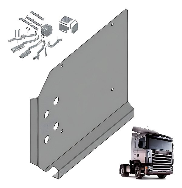 Protetor Calor Lateral Escape Scani P/g/r Higline 2008/2011