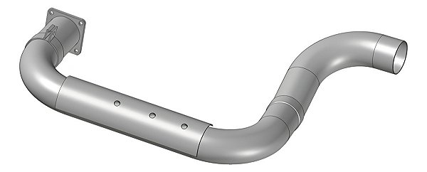 Tubo Cano Final Escapamento Vw Worker 26.260e 31.260e Euro 3