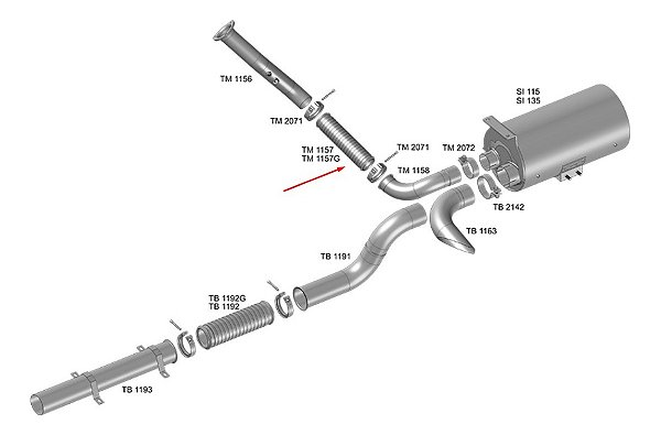 Cano Flexível Escapamento Vw Constelation 17280 24280 Euro 5