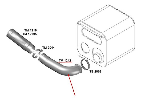 Tubo Cano Silencioso Escapamento Vw Meteor 2021 A 2022