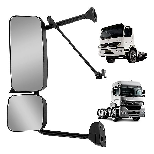 Espelho Retrovisor Mb Axor/atego 2007 A 2013 Com Auxiliar