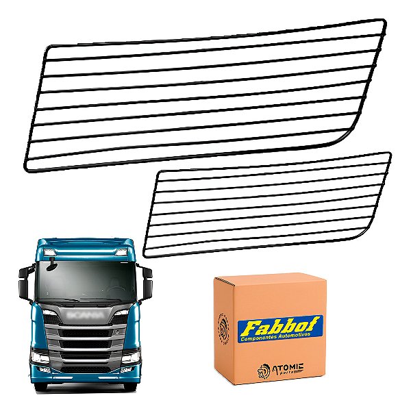Par Grade Protetor Farol Auxili Scania Ntg 2019/2020 Cromado