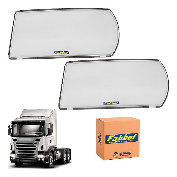 Par Protetor Da Lente Farol Scania P/g/r 2013 A 2018