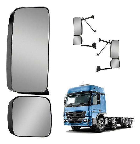 Kit Retrovisor Principal E Aux Mb Axor / Atego - 2007 A 2013