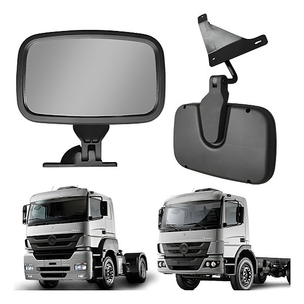 Kit 2 Retrovisor Mb Atego /axor 2012/2021 Auxiliar Cab Baixa