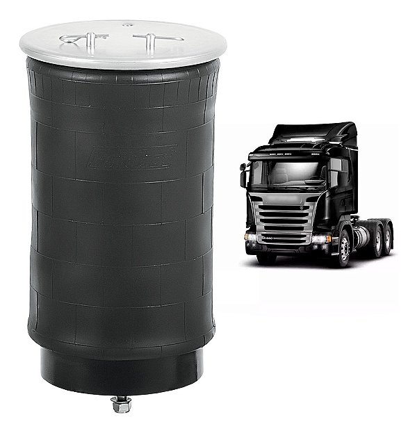 Kit Mola Pneumática Suspensão Eixo Scani G R Base Profunda