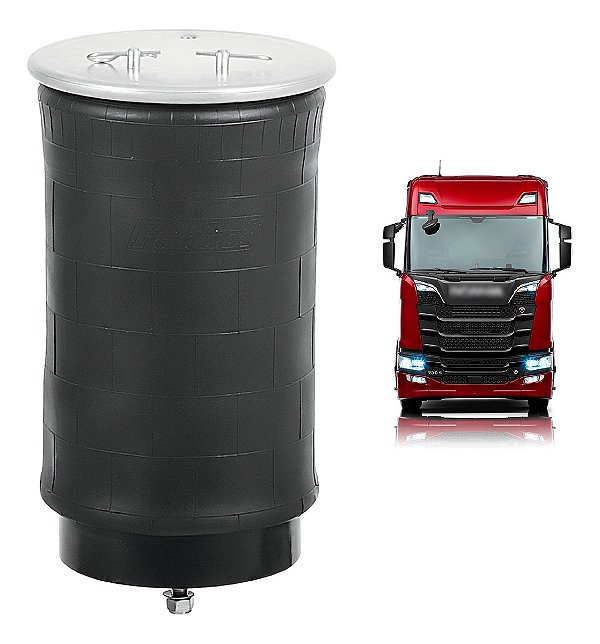 Kit Mola Pneumática Suspensão Eixo Scani P Base Profunda
