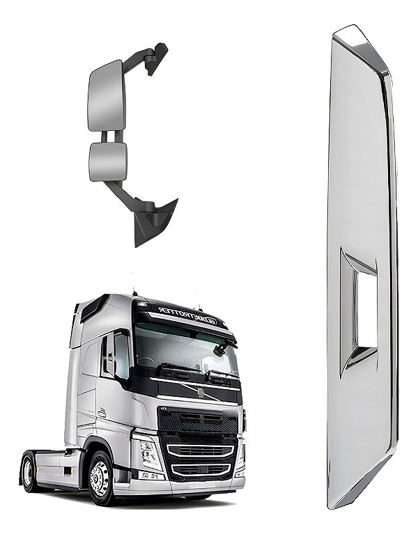 Capa Acabamento Braço Retrovisor Volvo Fh 2015/2022 Esquerda