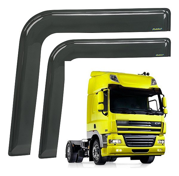 Par Calha De Porta Porta Caminhão Daf Cf - Acrilico Fume