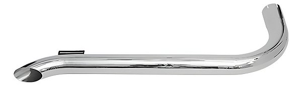 Tubo Cano Lateral Cromado 4,5p 159cm Fixação S/ Abraçadeiras