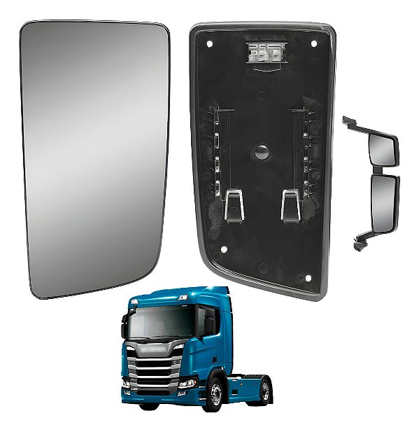 Lente Retrovisor Inferior Scani P/g/r/s Ntg Desembaçador Ld