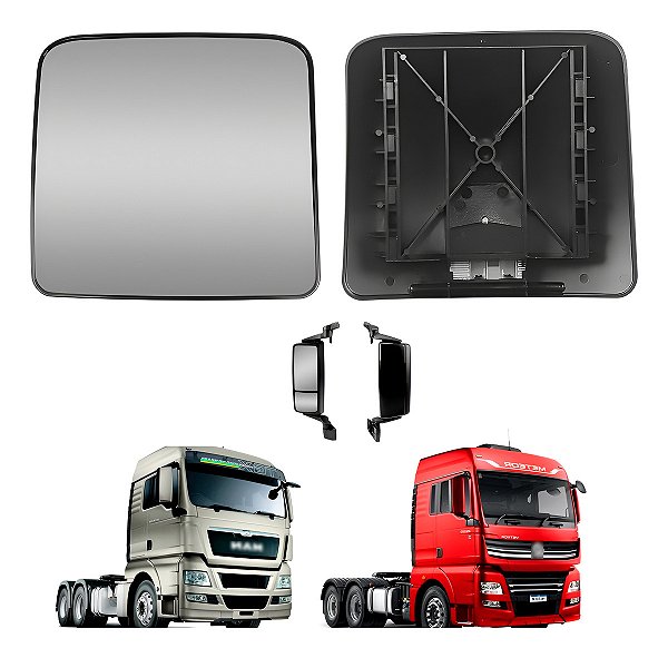 Lente Vidro Espelho Retrovisor Menor Man Tgx Conv Esquerdo