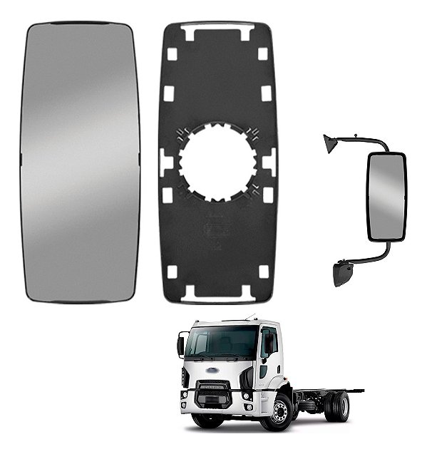 Lente Espelho Retrovisor Vw Constellation Inteiro Convexo