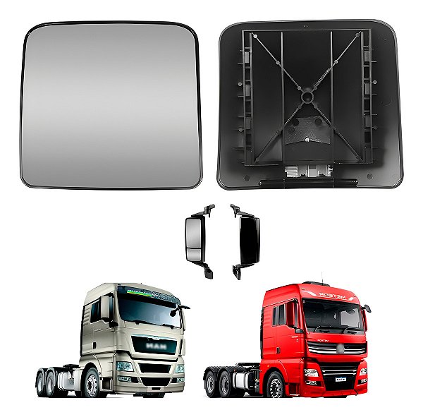 Lente Espelho Retrovisor Menor Man Tgx Com Desembaçador Le