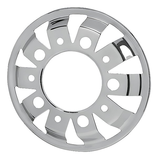 Kit Calota Aro 22,5 De Metal Rodoar Pneu Sem Camara Caminhão
