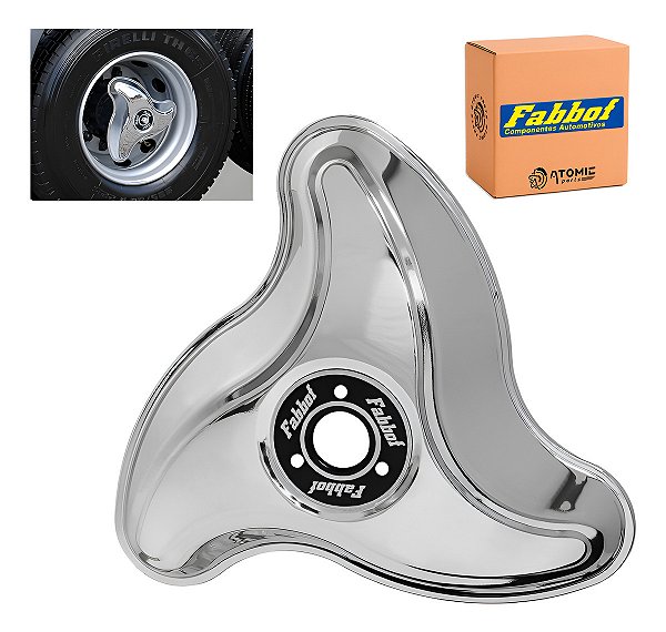 Calota Aro 20/22 Metal Helice 3 Pontas Direito Caminhão