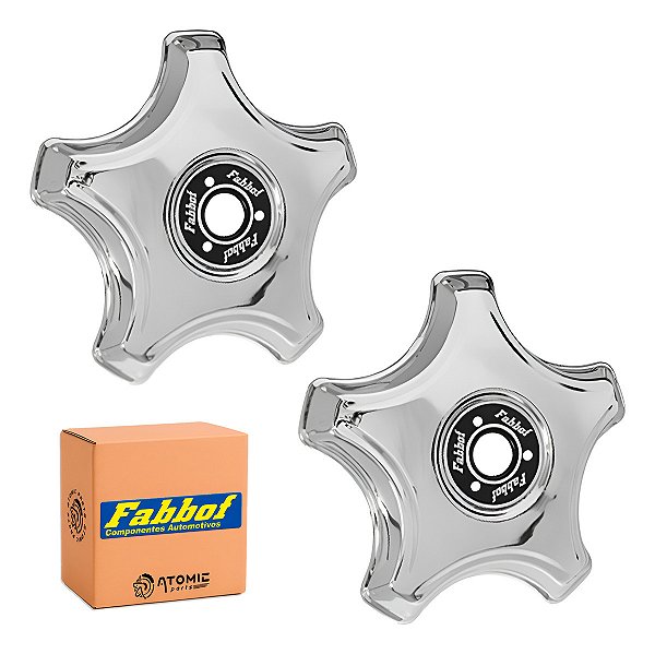Kit Calota Aro 16/17,5 Metal 5 Pontas Com Rodoar Caminhão