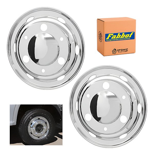 2 Calota Aro 17,5 Metal Agrale / Ford / Ivec / Mb Dianteira