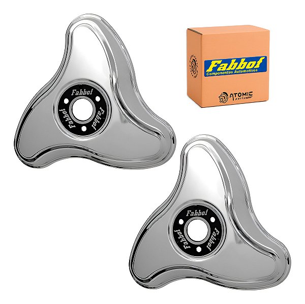 Kit Calota Aro 16/17,5 Metal Helice 3 Pontas Caminhão