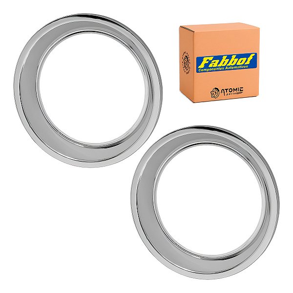 Kit Aro 17,5 Calota Cromado Moldura Roda Traseira Caminhão