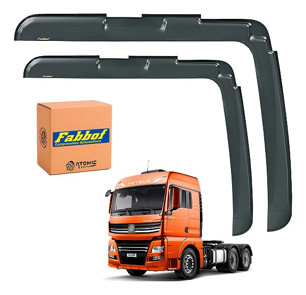 Par 2 Calha De Porta Vw Meteor Acrilico Preto