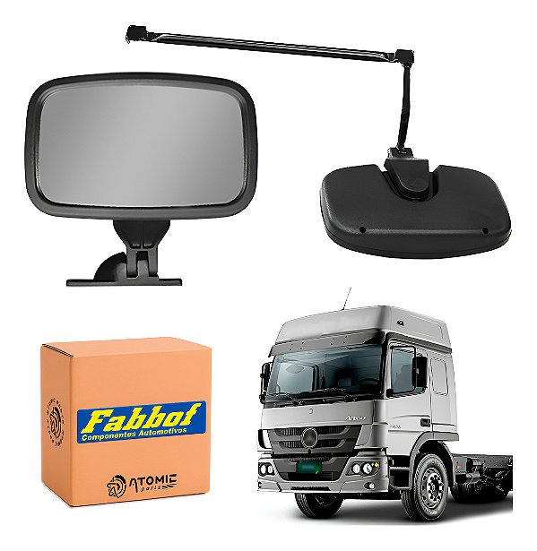 Kit 2 Retrovisor Mb Atego / Axor Auxiliar Rampa Cabine Alta