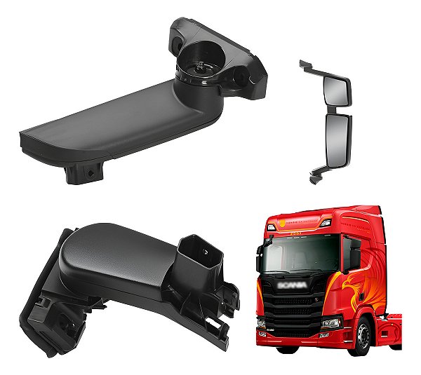 Kit Braços Retrovisor Scani Ntg P/g/r/s 2019 A 2025
