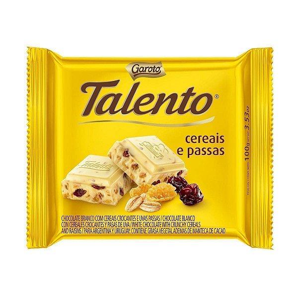 CHOC GAROTO TALENT 12X85GR BRANCO (8) DP/1