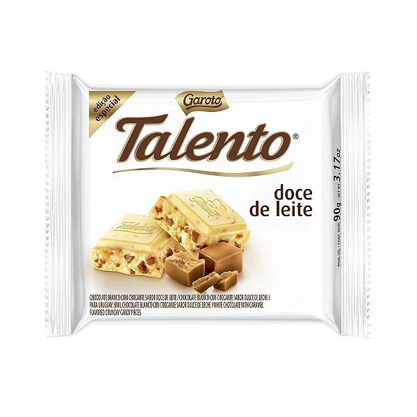 CHOC GAROTO TALENT 12X85GR BC DOCE LEITE(8 DP/1