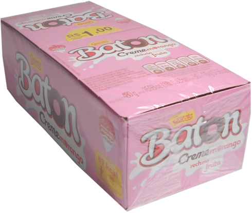 CHOC GAROTO BATON MORANGO 30X1 (32) DP/1