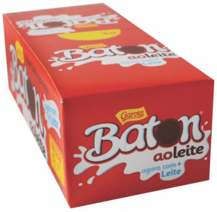 CHOCOLATE GAROTO BATON AO LEITE   30X1   (32) DP/1