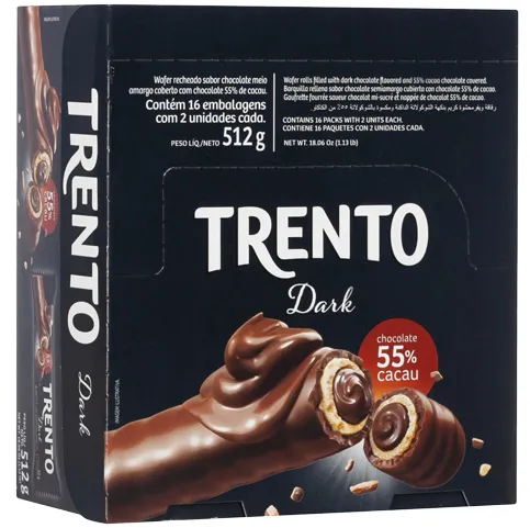 CHOC PECCIN TRENTO MASS DARK 15UN (8) DP/1