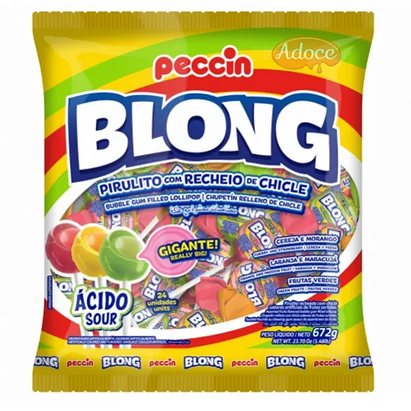 PIRULITO PECCIN BLONG ACIDO SOUR 672G (12) PC/1