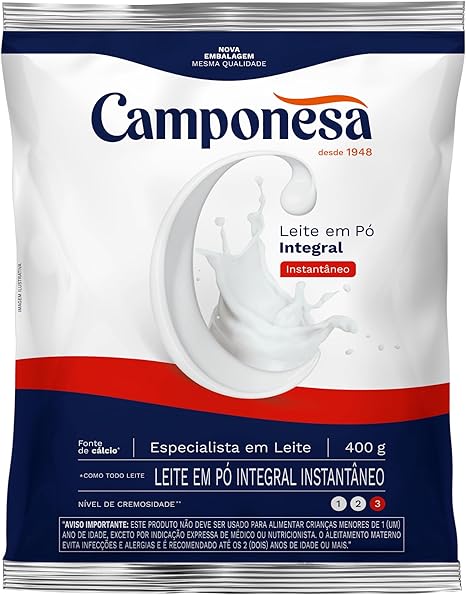 LEITE EM PO CAMPONESA INTEGRAL 400GR (25) UN/1