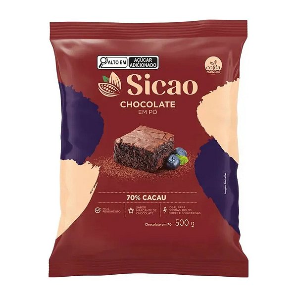 SICAO CHOC EM PO 70% 500GR (10) UN/1