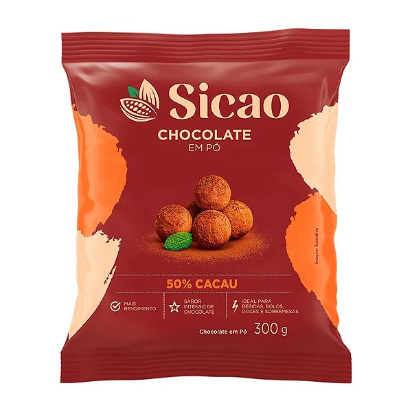 SICAO CHOC EM PO 50% 300GR (22) UN/1