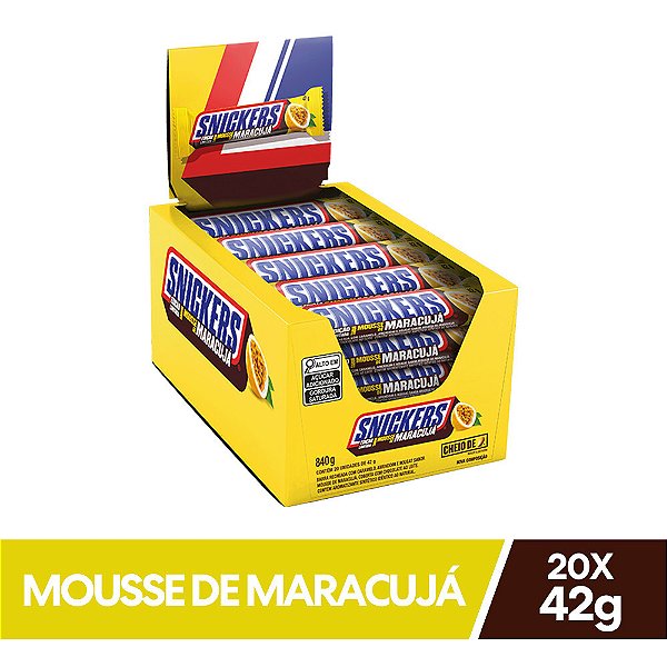 CHOC SNICKERS MOUSSE MARACUJA 20X42GR (12) DP/1