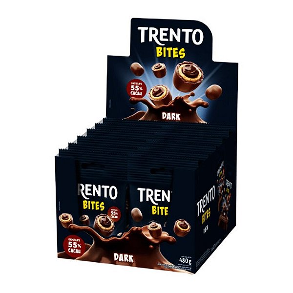CHOC PECCIN TRENTO BITES BCO DARK 12X40G(8 DP/1