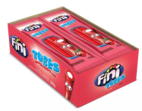 FINI 12X15GR TUBES MORANGO CB (12) DP/1