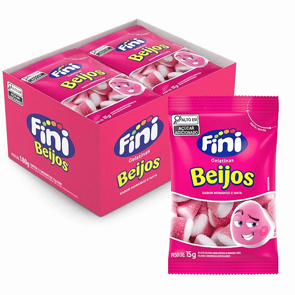 FINI 12X15GR BEIJOS DE MORANGO (24) DP/1