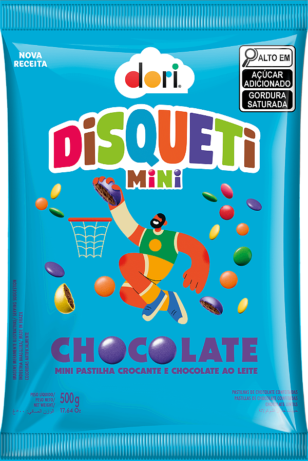 DISQUETI DORI CHOC CONF MINI 500GR (12) PC/1