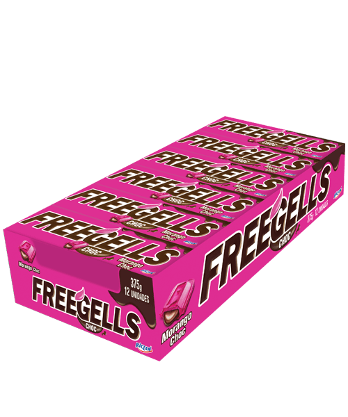 DROPS FREEGELLS CHOC MORANGO 12UN (36) DP/1