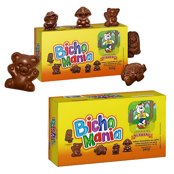 CHOC KI-KAKAU BICHO MANIA AO LEITE 192G(12 PC/1