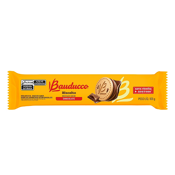 BISC BAUDUCCO RECH CHOCOLATE 108G (48) DP/1