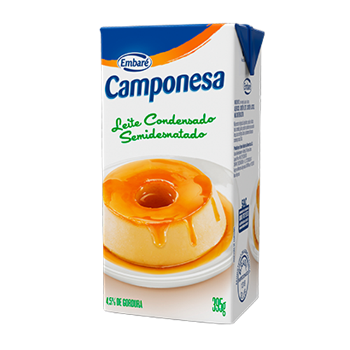 LEITE CONDENSADO CAMPONESA SEMI TP 395G(27 UN/1