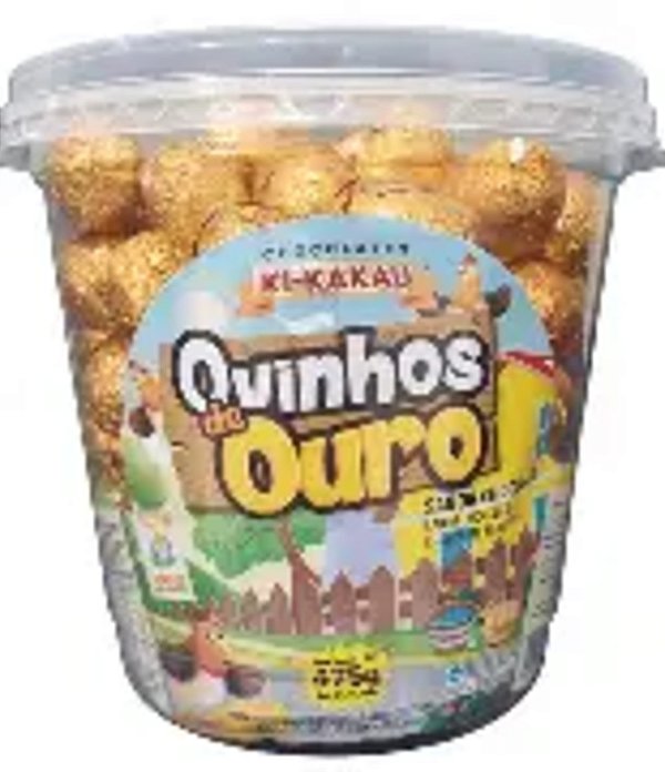 CHOC KI-KAKAU OVINHOS DE OURO POTE 475G(12 PC/1