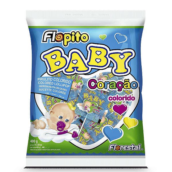 PIRULITO BABY CORACAO COLORIDO 200GR (48) PC/1