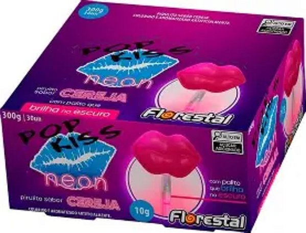 PIRULITO FLOR. POPKISS NEON 300G (24) PC/1