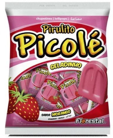 PIRULITO PICOLE FLOR.MORANGO 550G(26) PC/1